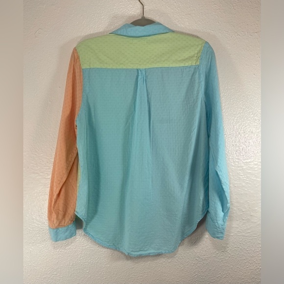 Roller Rabbit Multicolored Collared Long Sleeve Button Down Blouse Women’s M - Picture 10 of 12